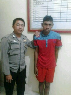 Tersangka dugaan pencurian yang diamankan Polsek Kotogasib