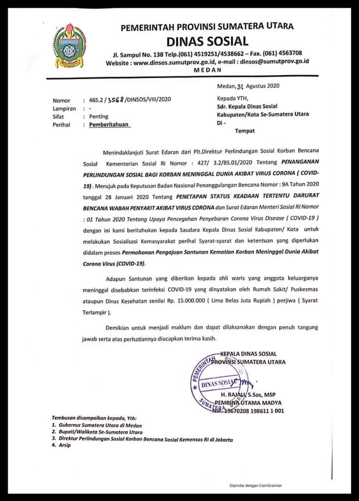 Contoh Surat Dinas Pemerintah Kota Medan  Kawasan Tanpa Rokok Di Medan